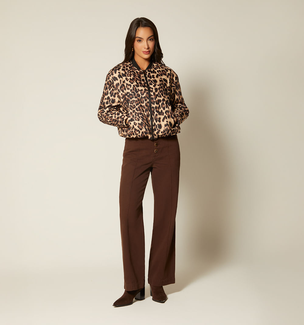 Chaqueta manga larga animal print