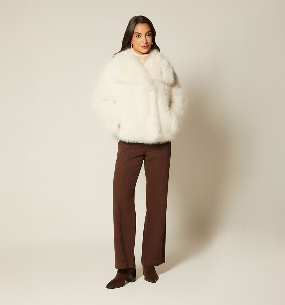Chaqueta afelpada con cuello