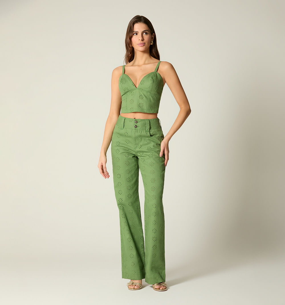 Jean bota recta tiro alto pasador ancho