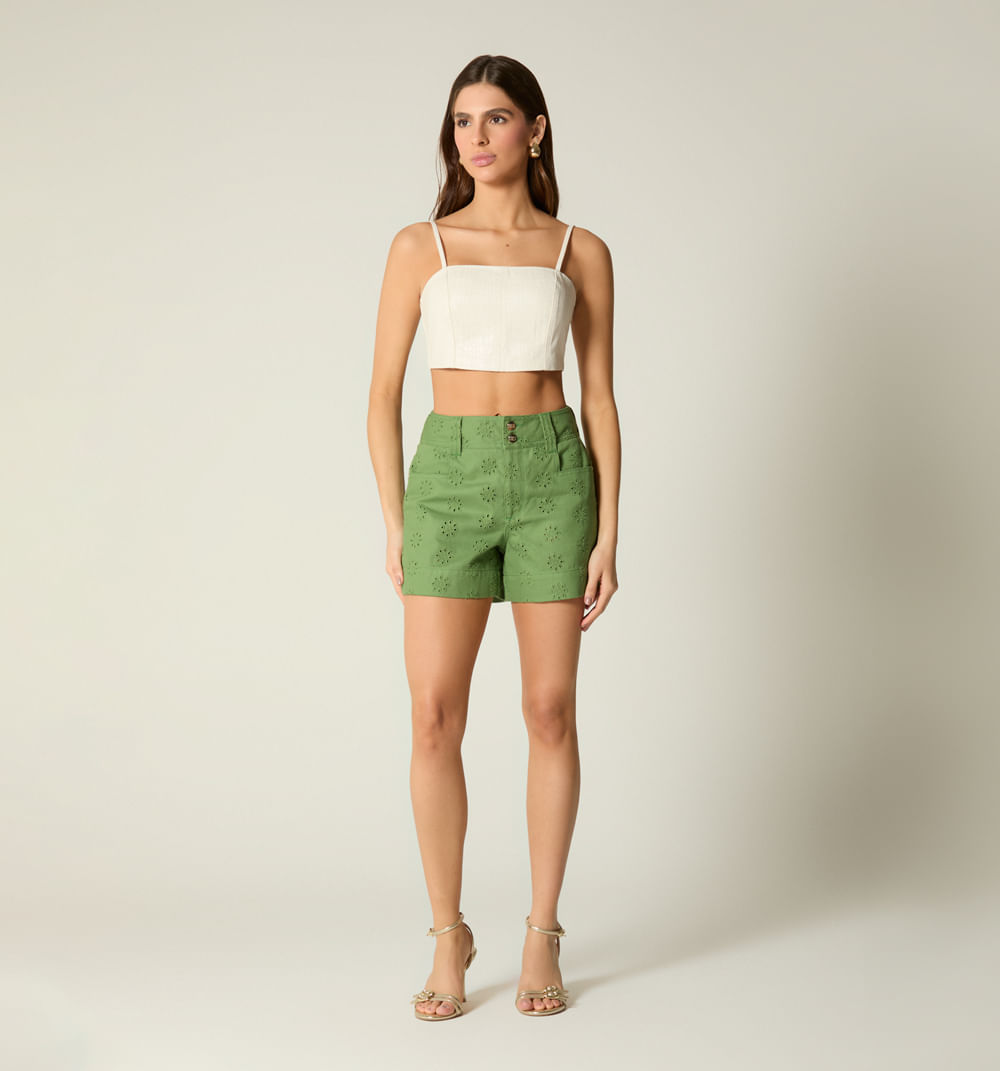 Short tiro alto pasador ancho