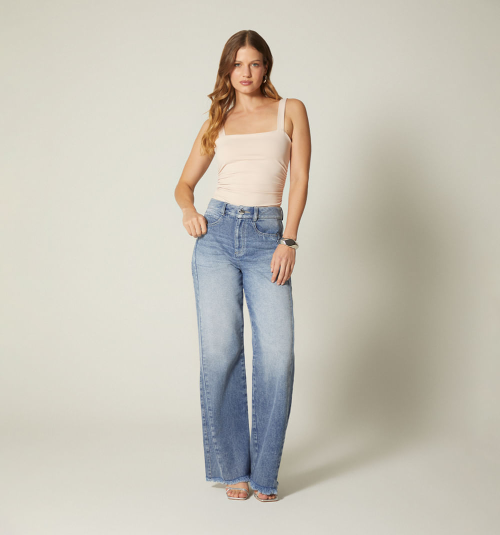 Blusa escote cuadrado tiras