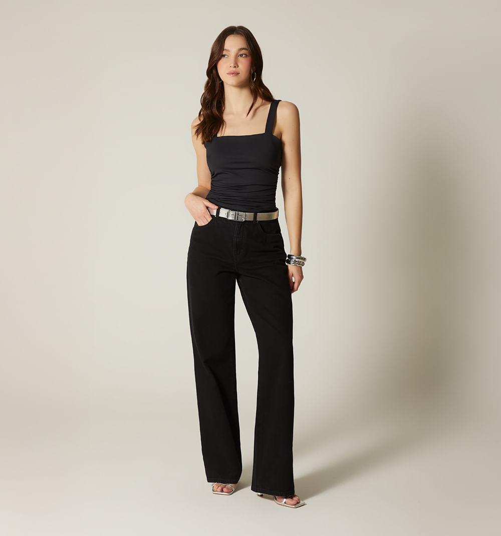 Blusa escote cuadrado tiras