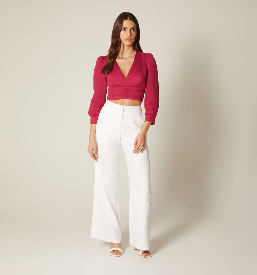 Blusa  manga corta cruzada