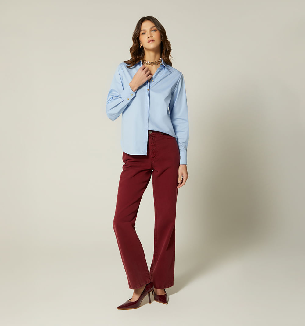 Blusa camisera manga larga