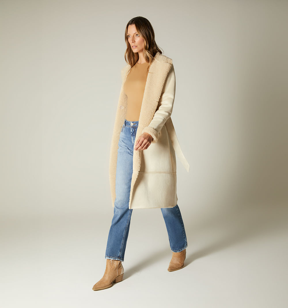 Gaban en suede con interior en teddy