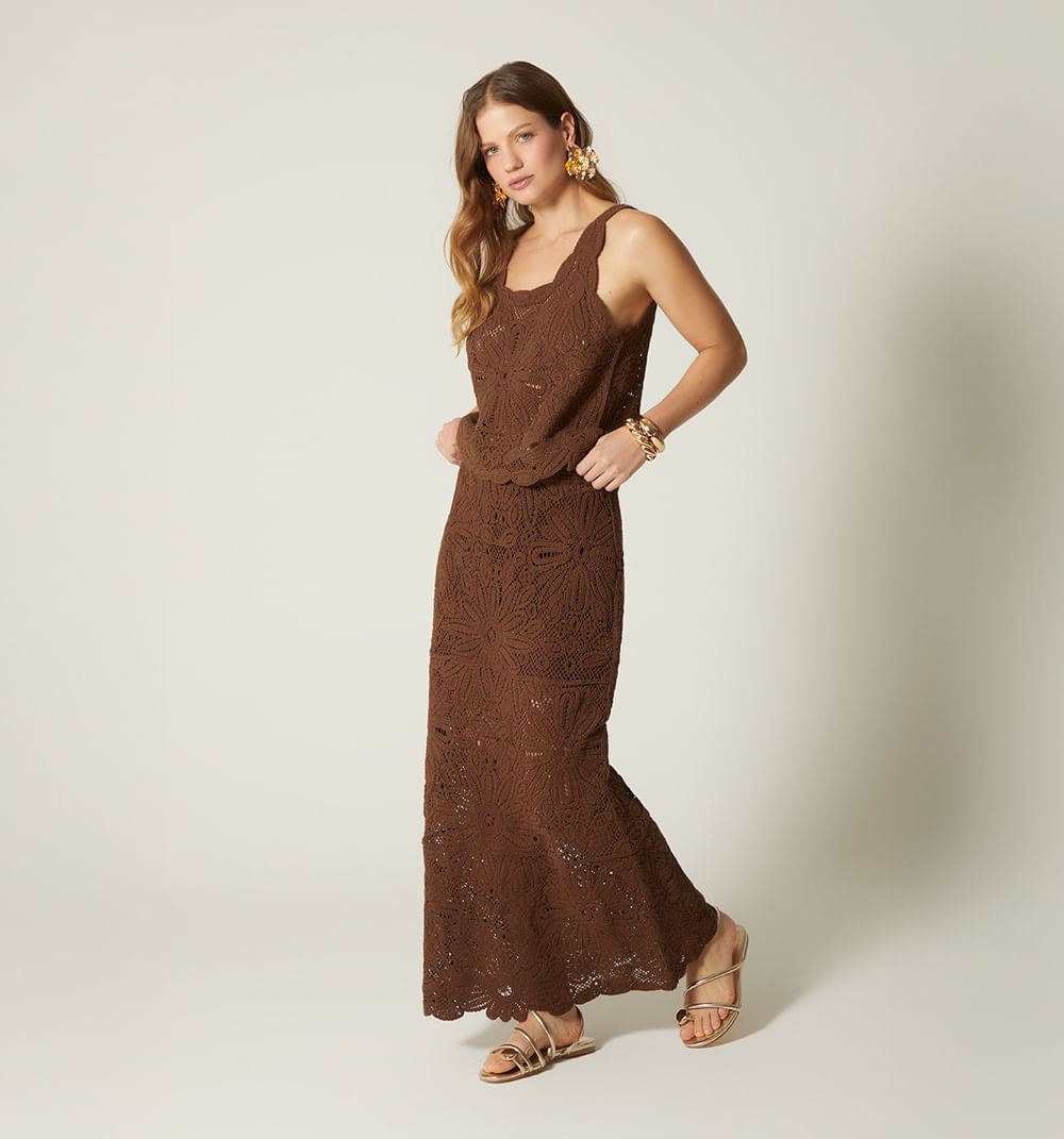 Falda larga en crochet