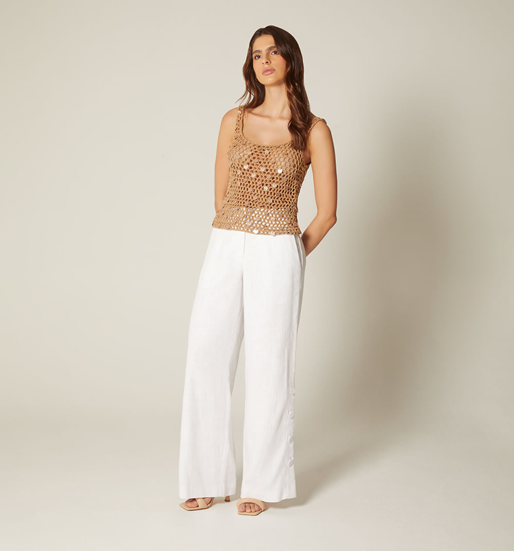 Blusa de tiras en crochet