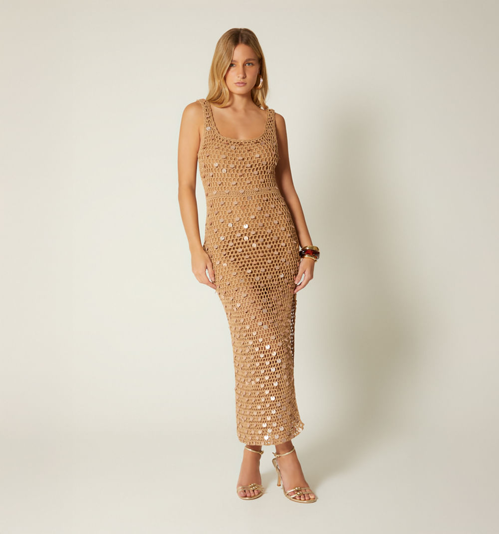 Vestido de tiras en crochet