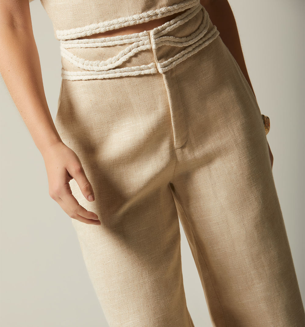 Pantalon palazo trensa en pretina
