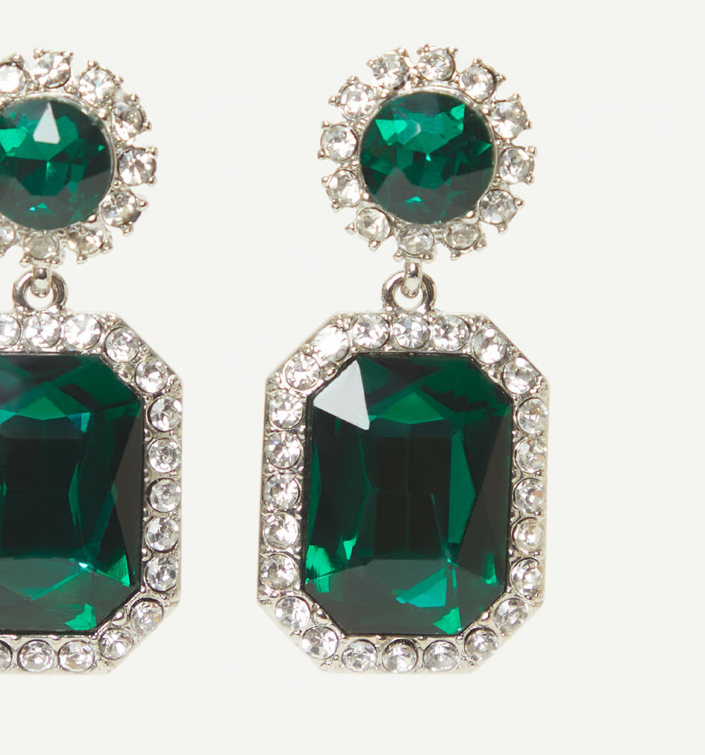 Aretes piedra y cristales