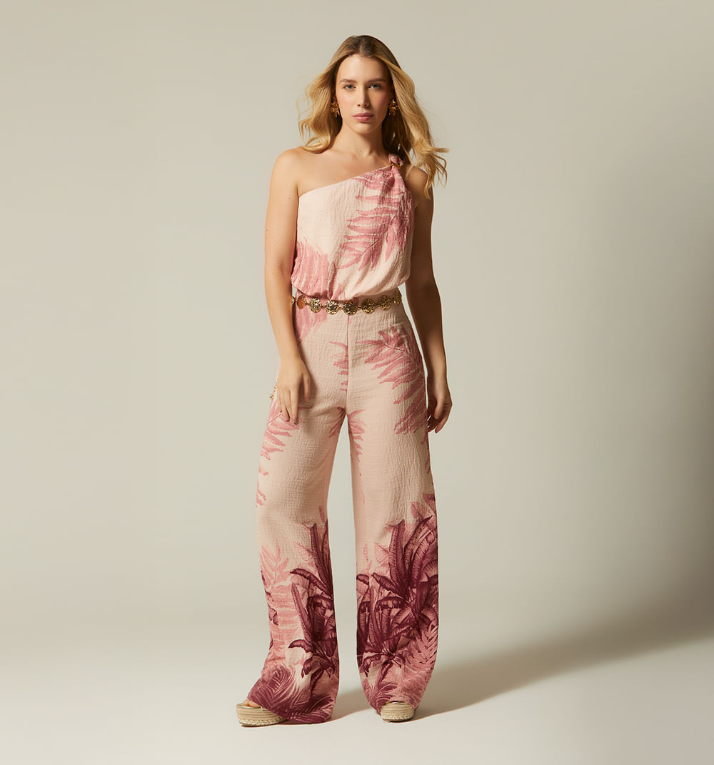 Enterizo largo palazo un solo hombro