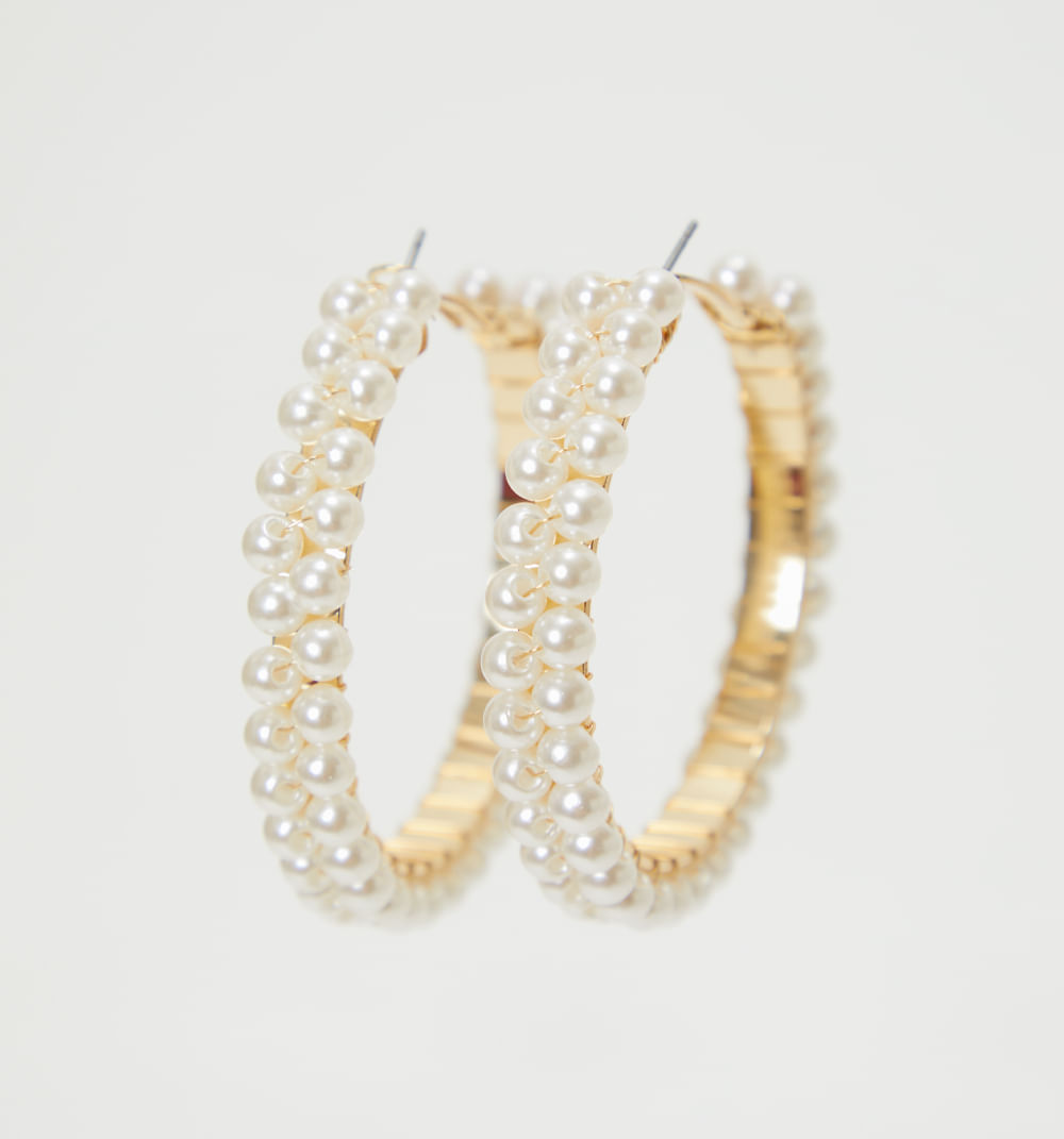 Aretes candonga perlas
