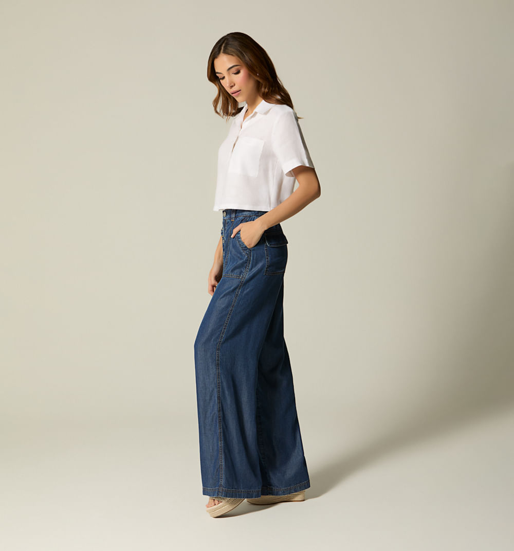 Blusa manga corta cuello tipo polo