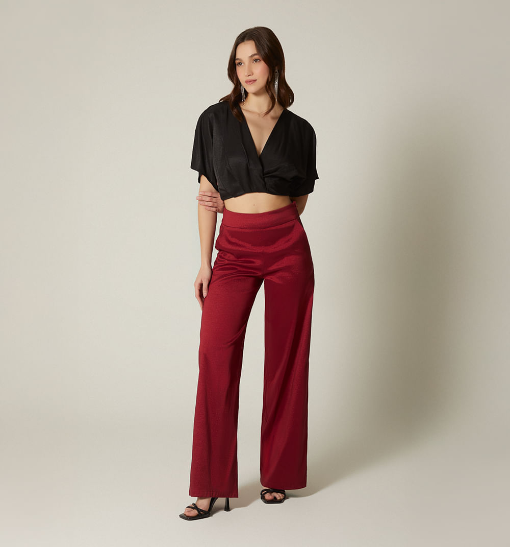 Blusa crop manga corta