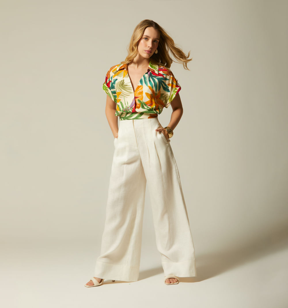 Blusa  manga corta cruzada