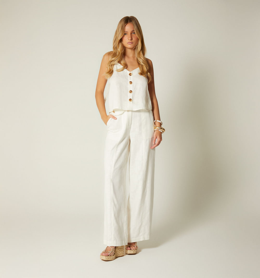 Blusa tiras frente con botones