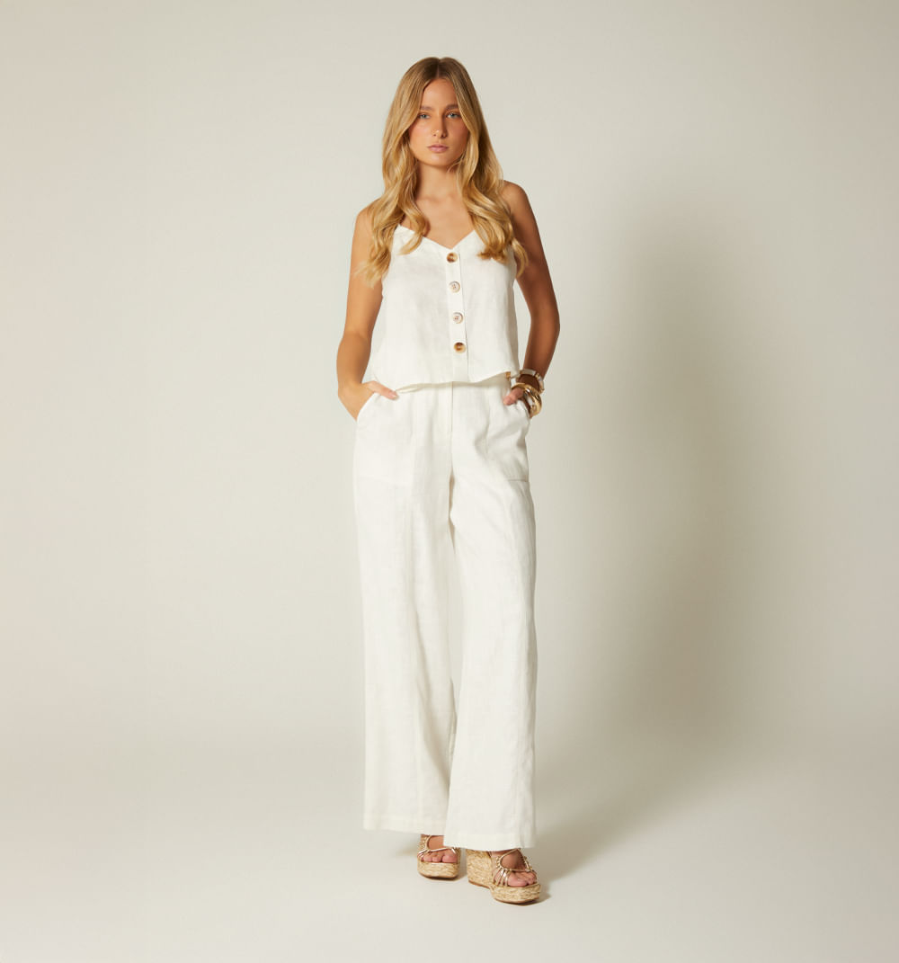 Palazo tiro alto con bolsillos