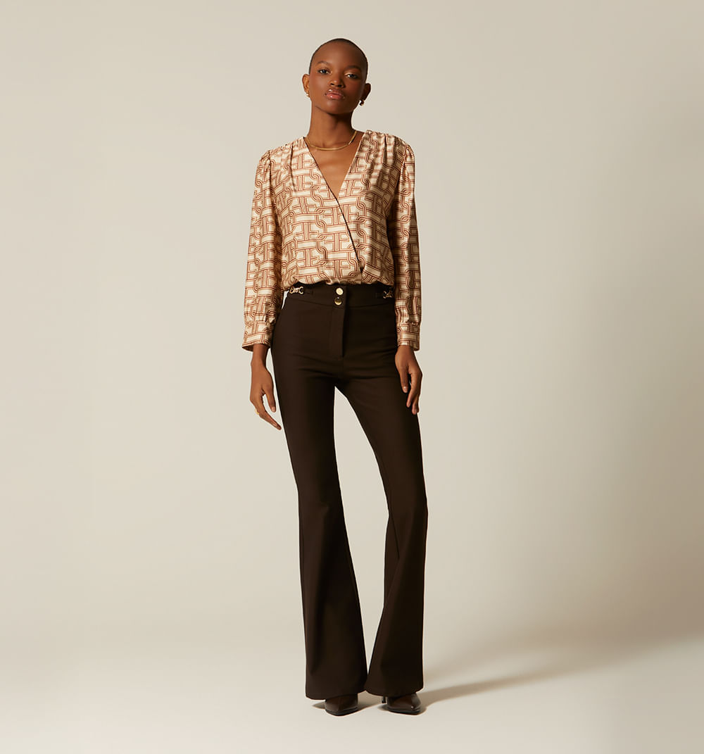 Leggins bota campana con herrajes -