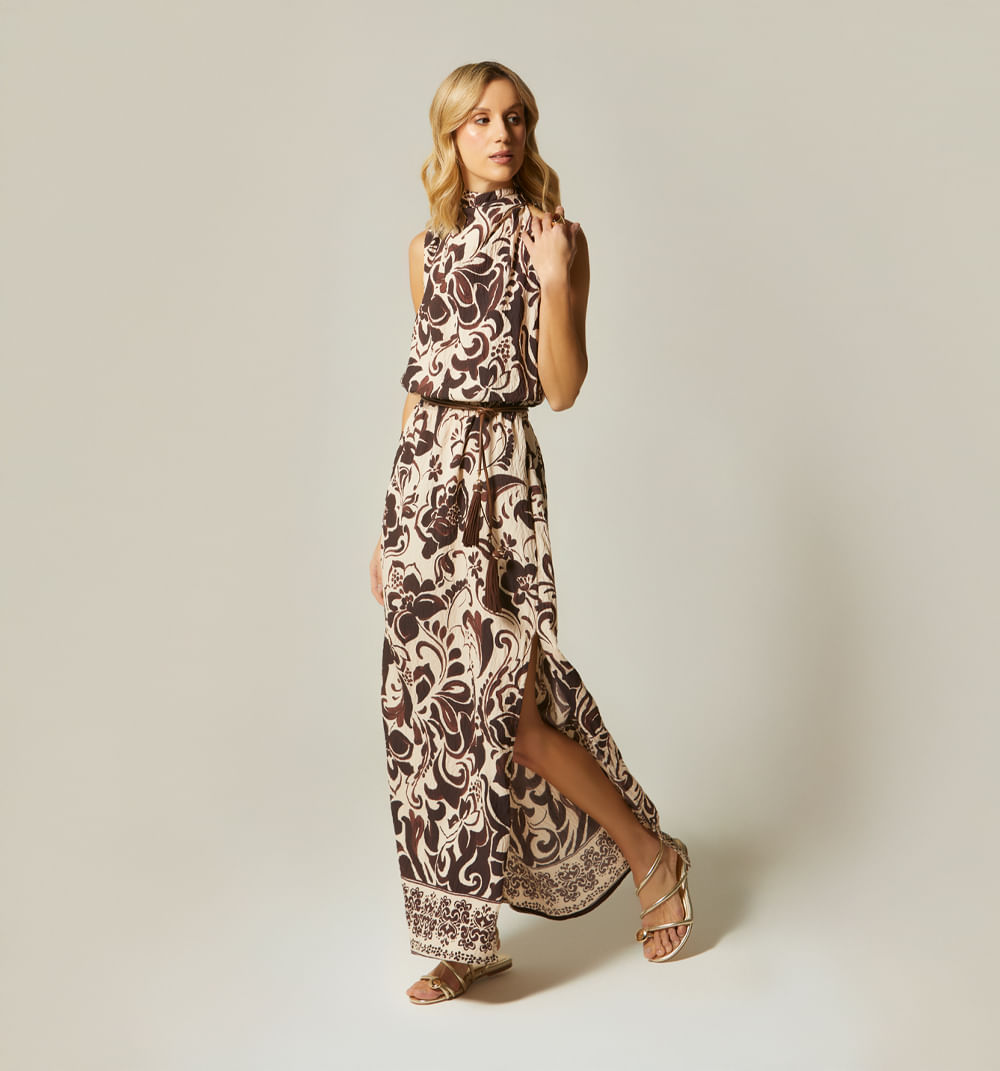 Vestido largo asimetrico