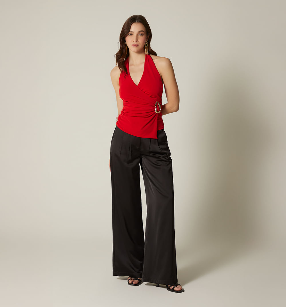 Blusa halter con insumo