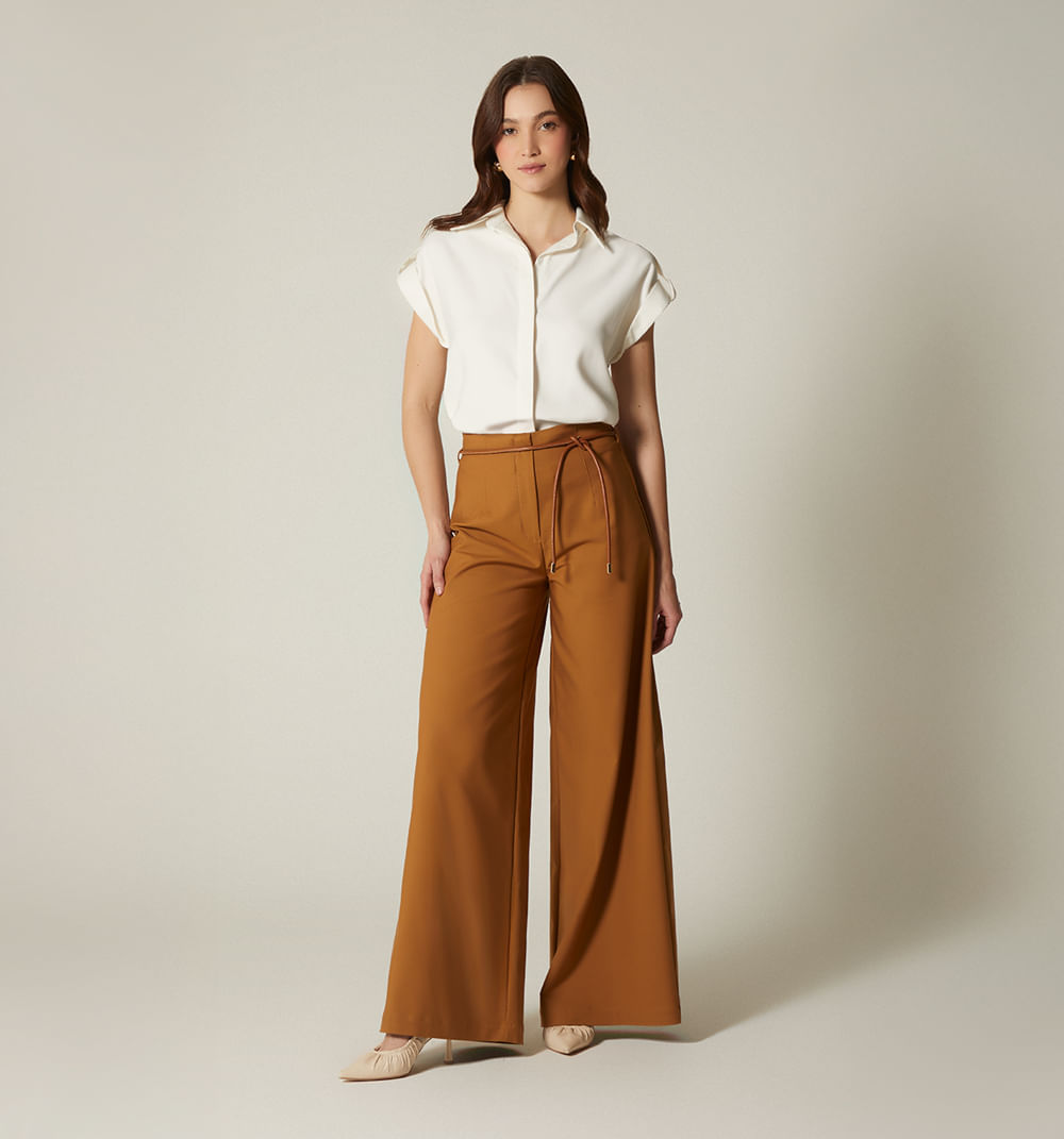 Blusa camisera manga sisa con charretera