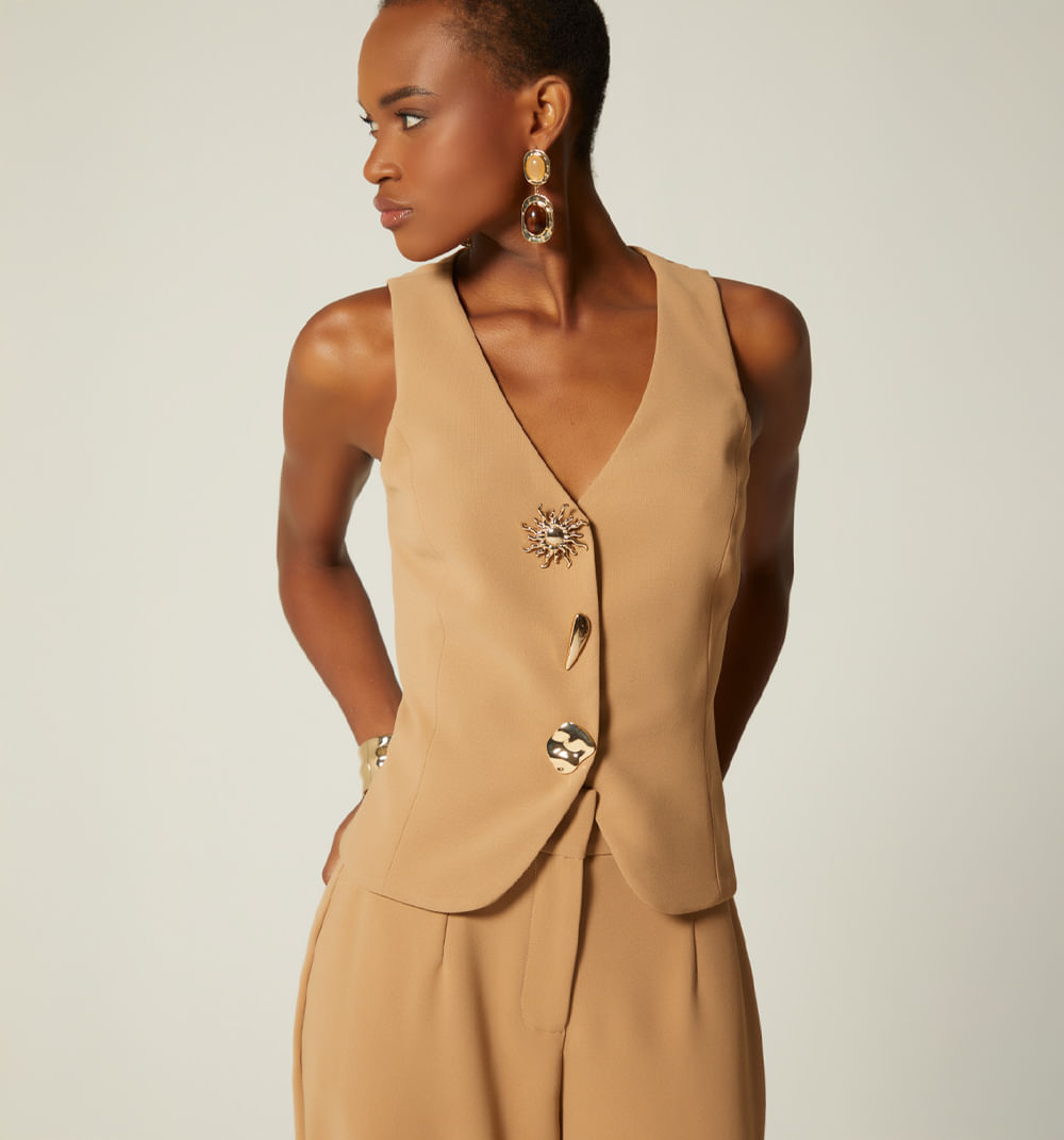 Chaleco maxy botones