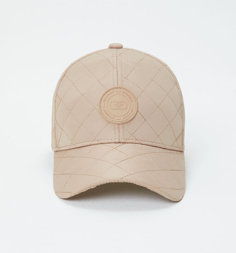 Gorra acolchada con parche logo