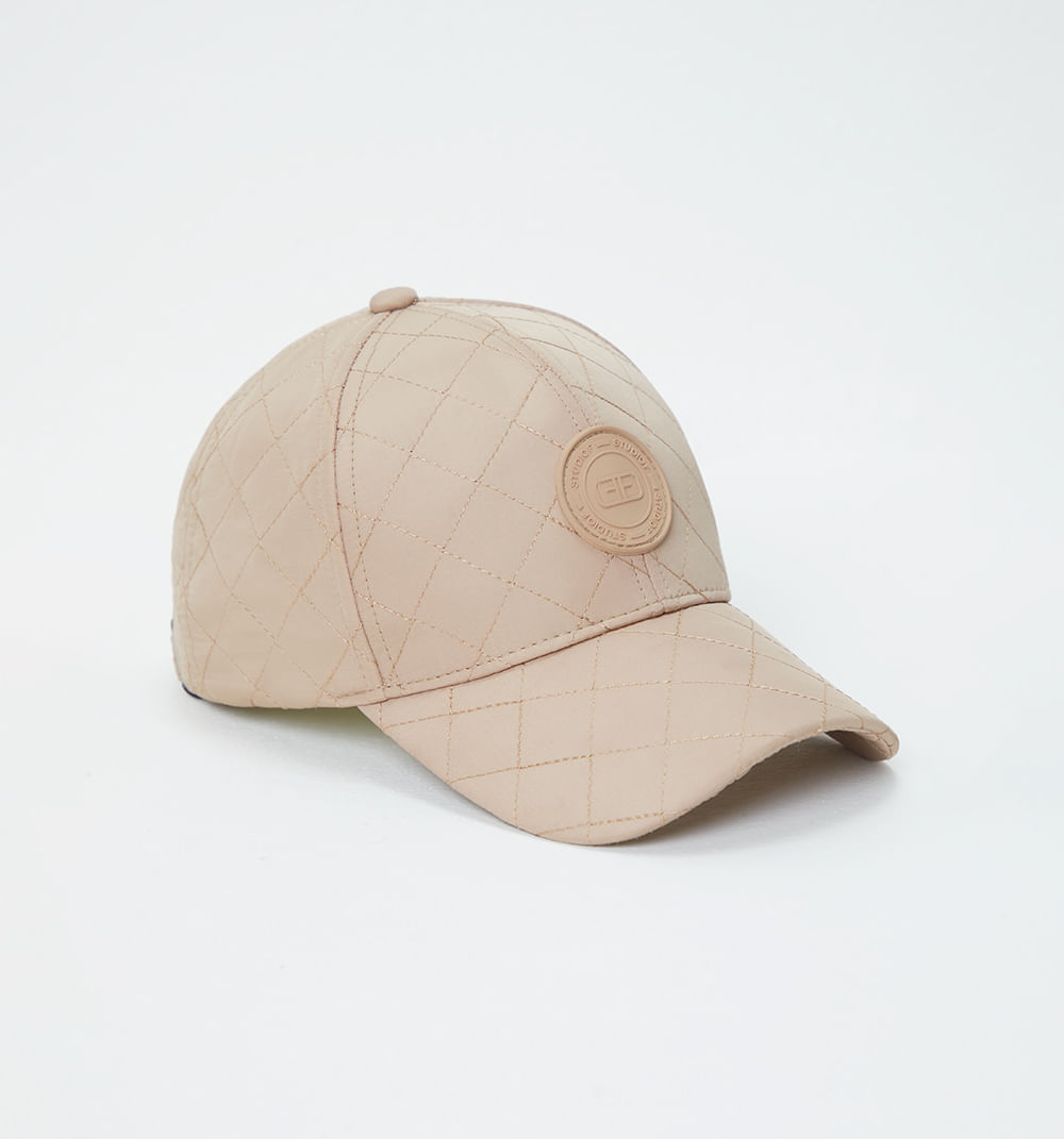 Gorra acolchada con parche logo