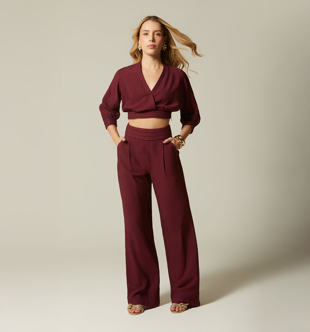 Pantalon palazo prenses en pretina