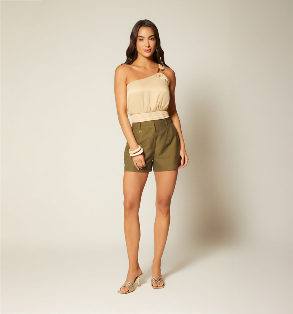 Blusa asimetrica amarre lateral