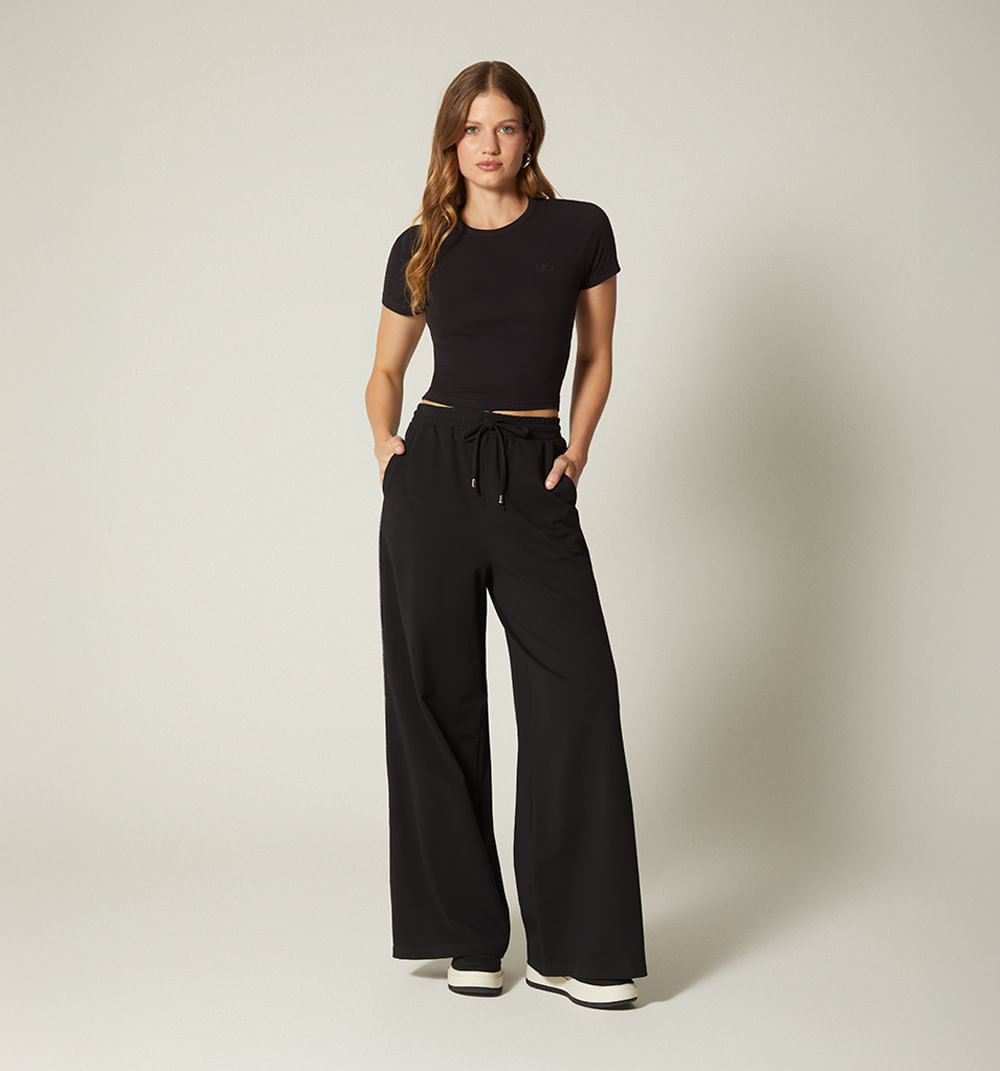 Pantalon tiro alto con insumo