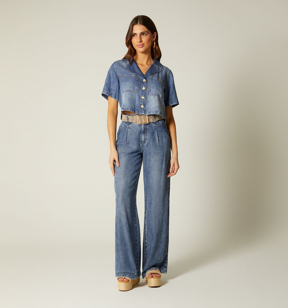 Blusa boxy  manga corta