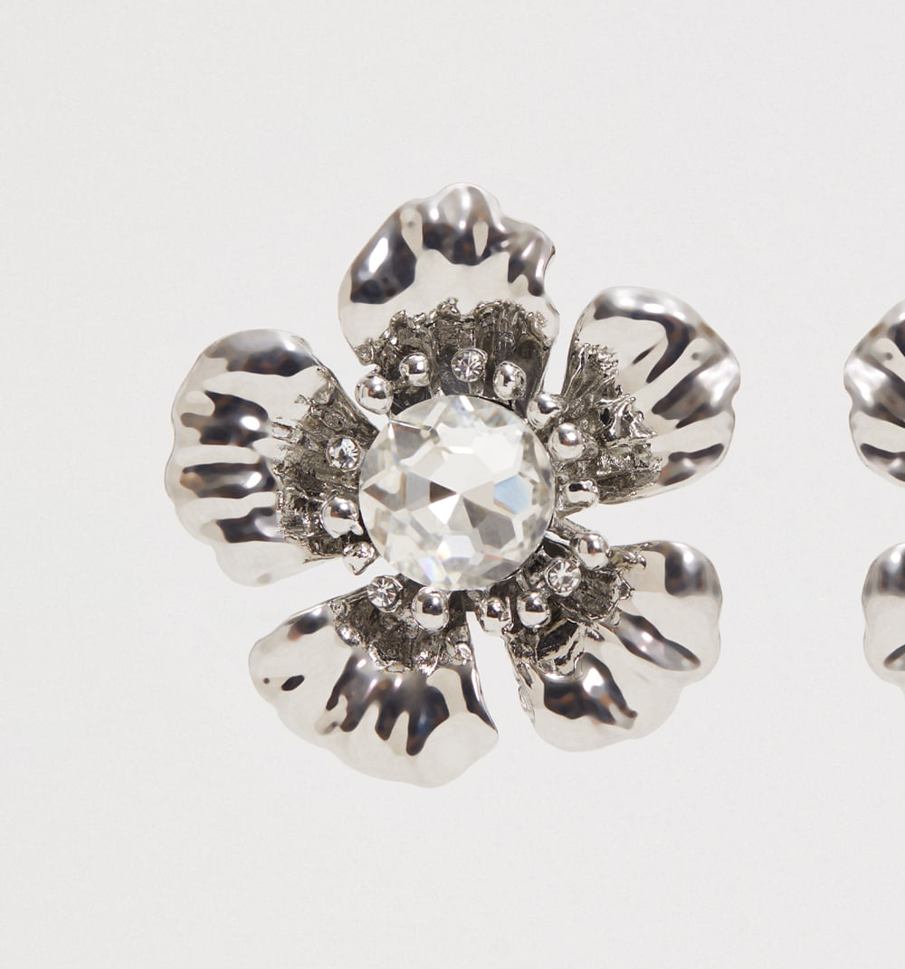Aretes flor cristal