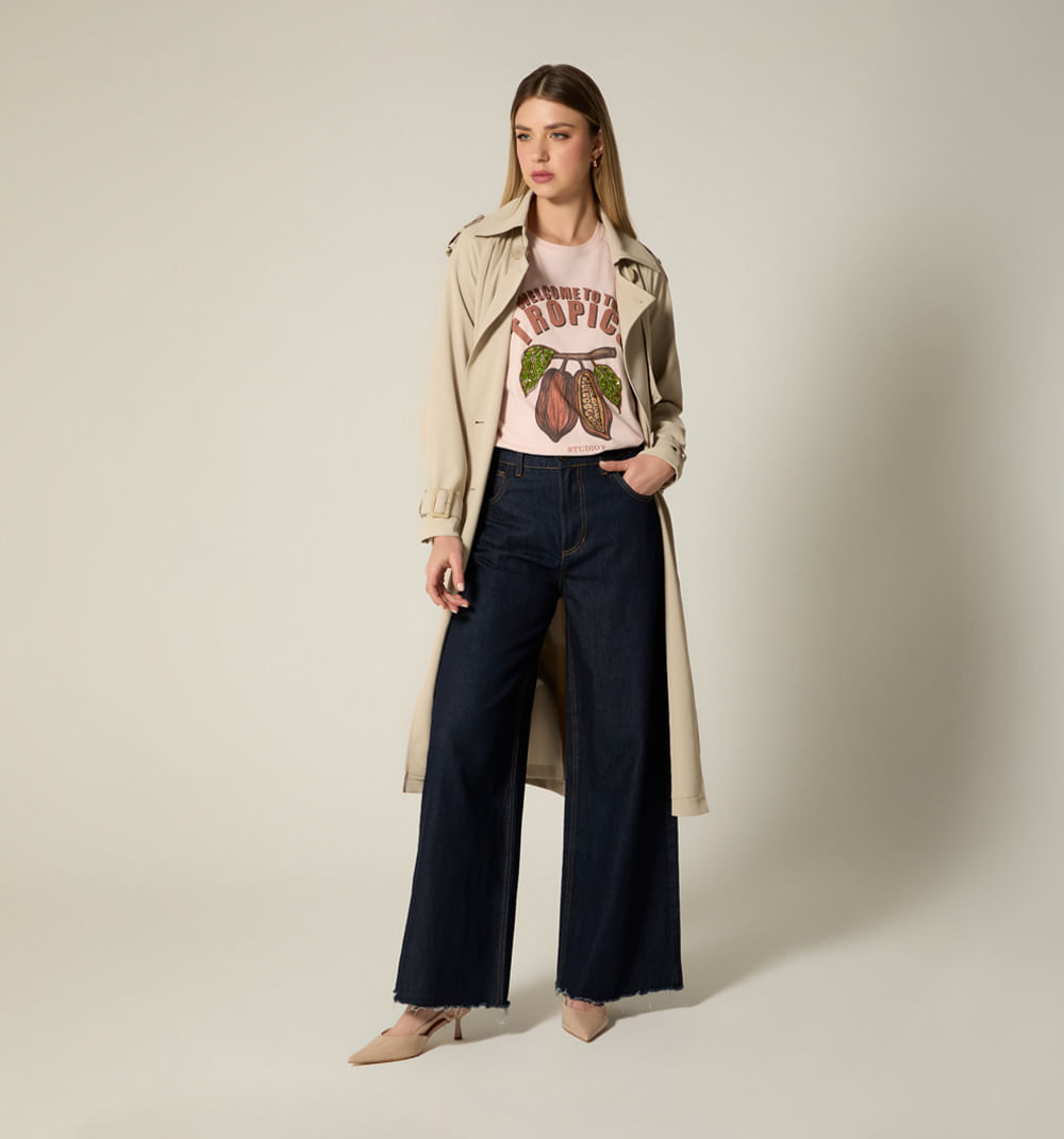 Camiseta oversize estampada