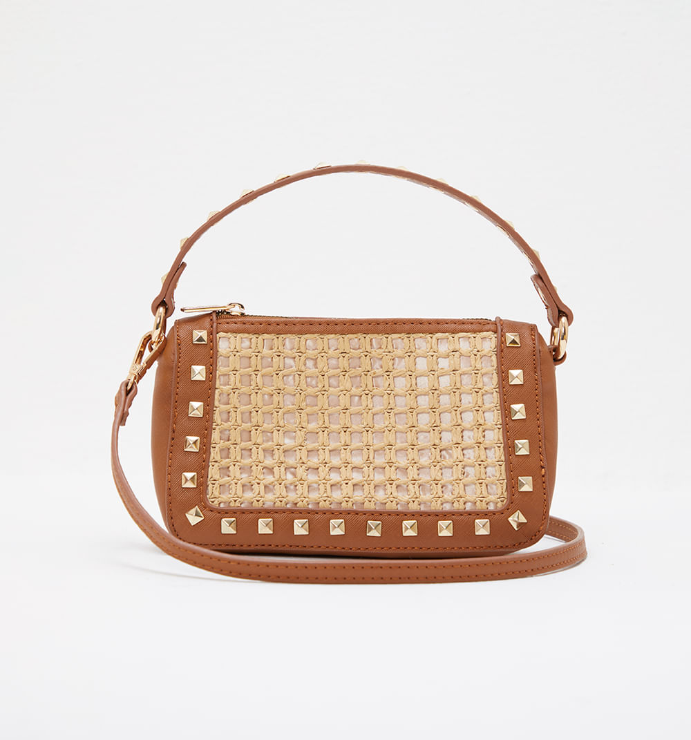 Bolso de mano costero con taches