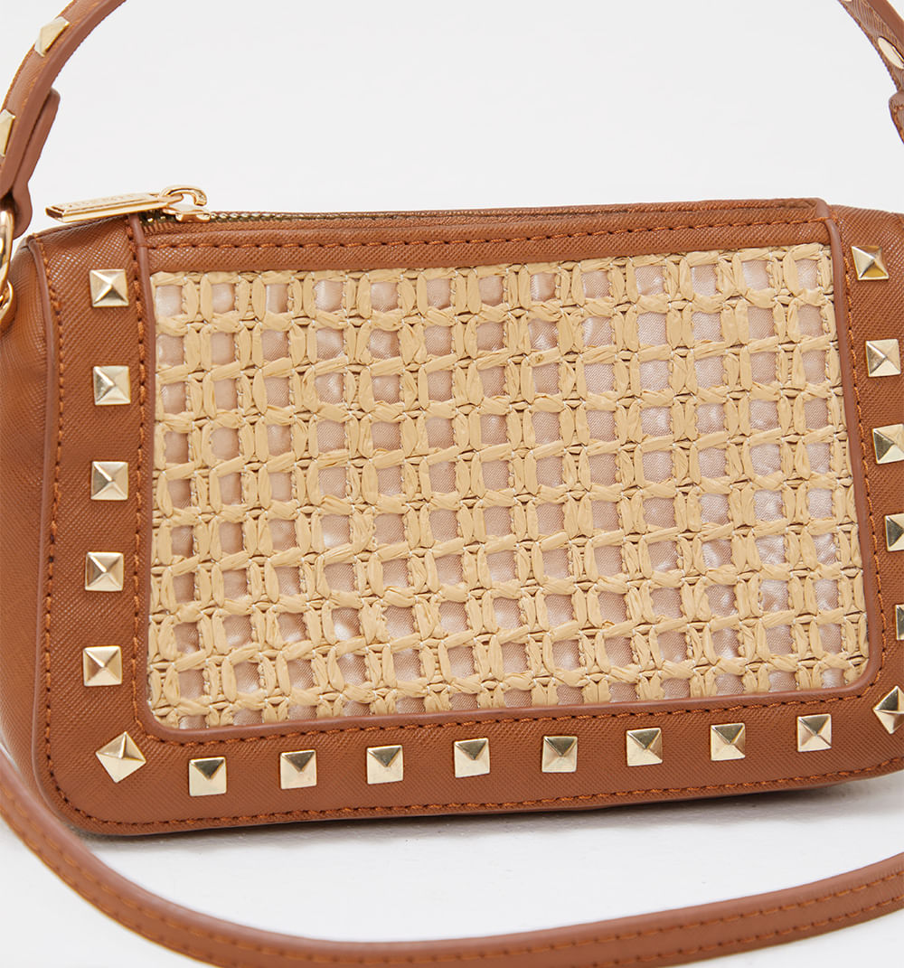 Bolso de mano costero con taches