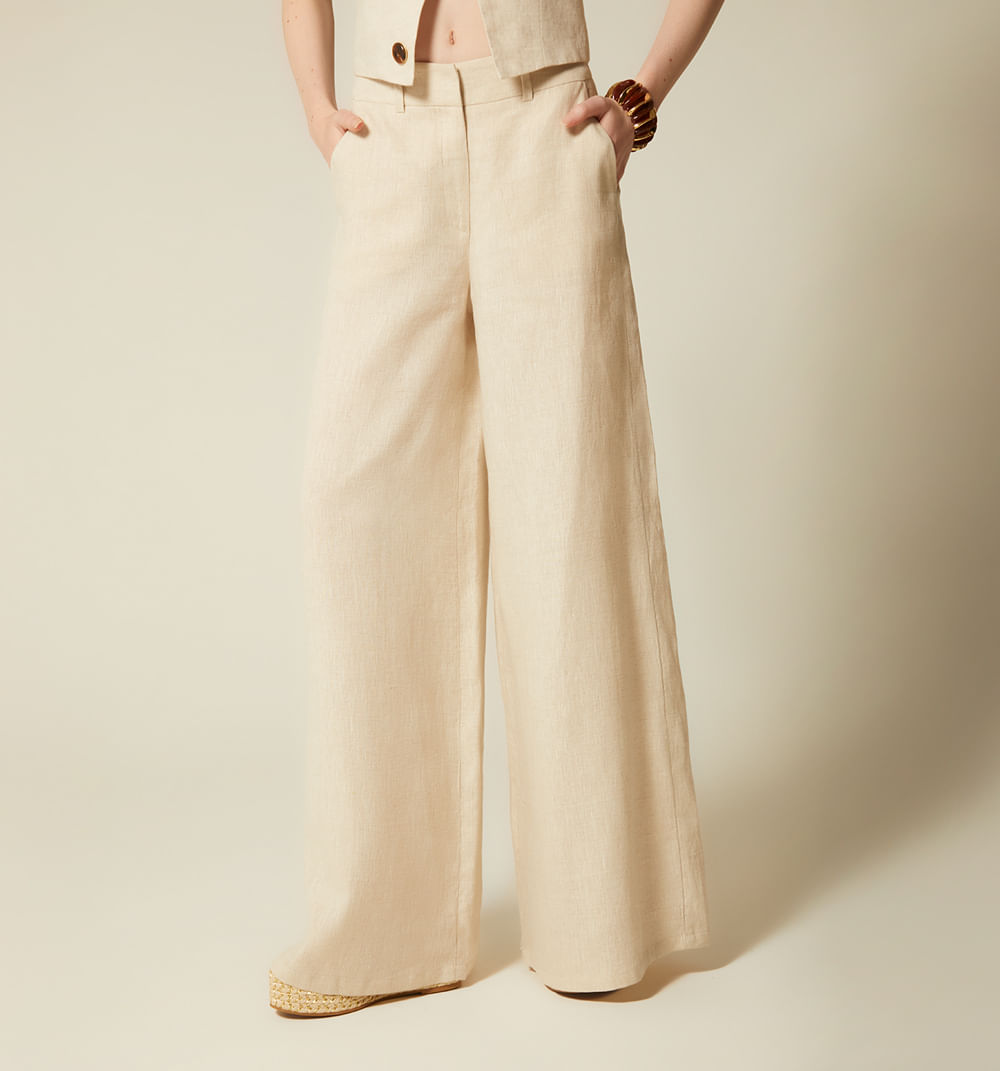 Pantalon palazo tiro alto