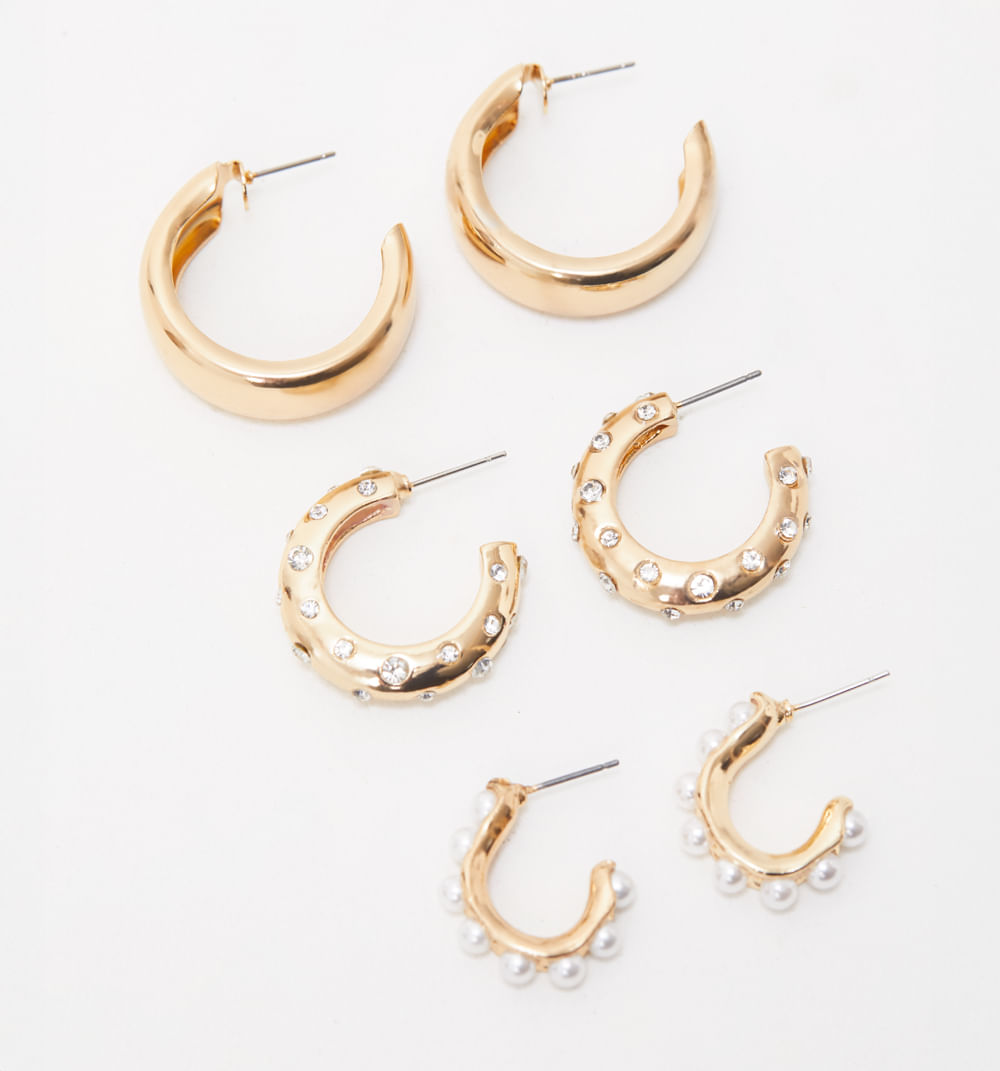 Aretes candongas set x3