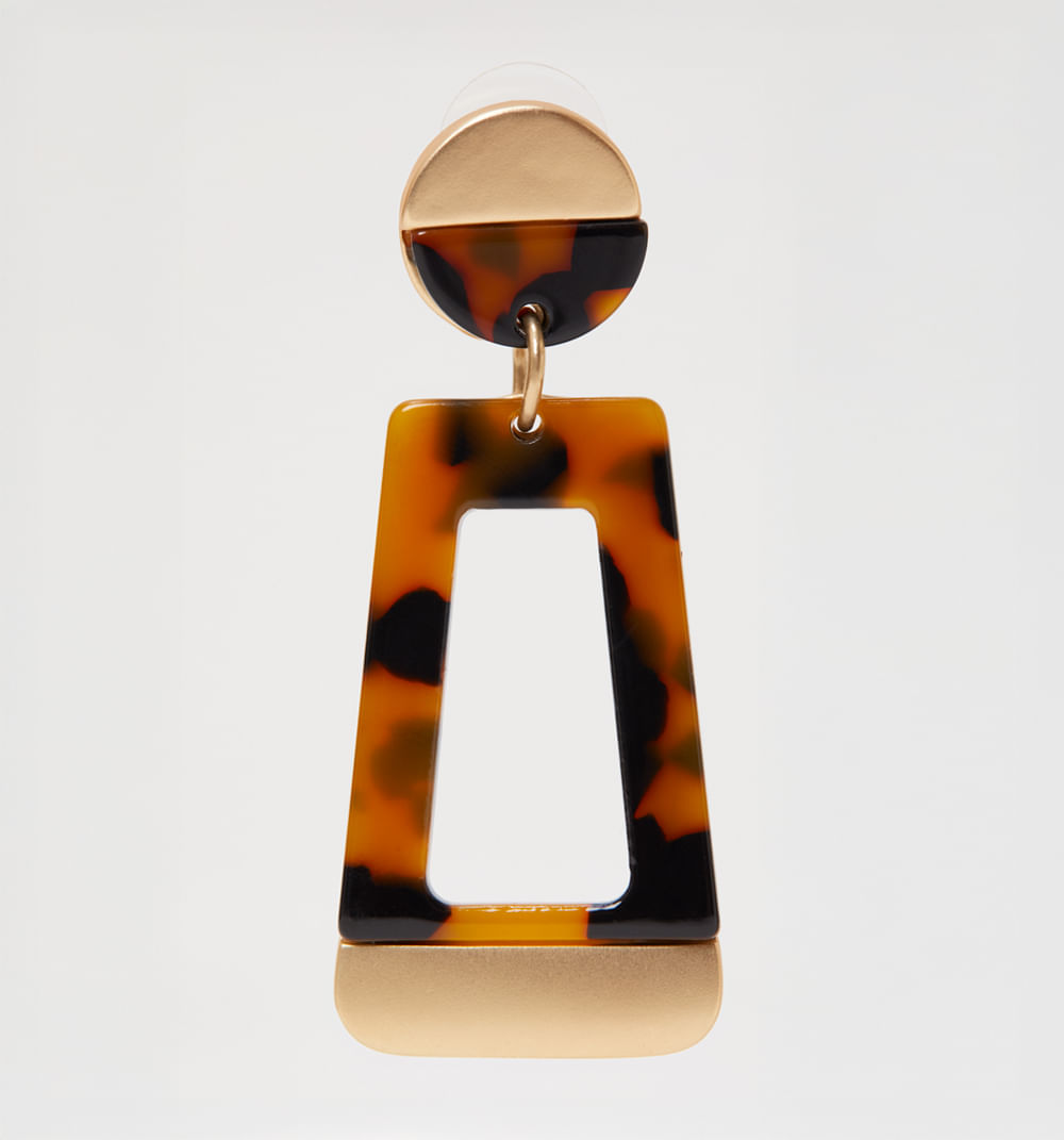 Aretes  resina estampado animal