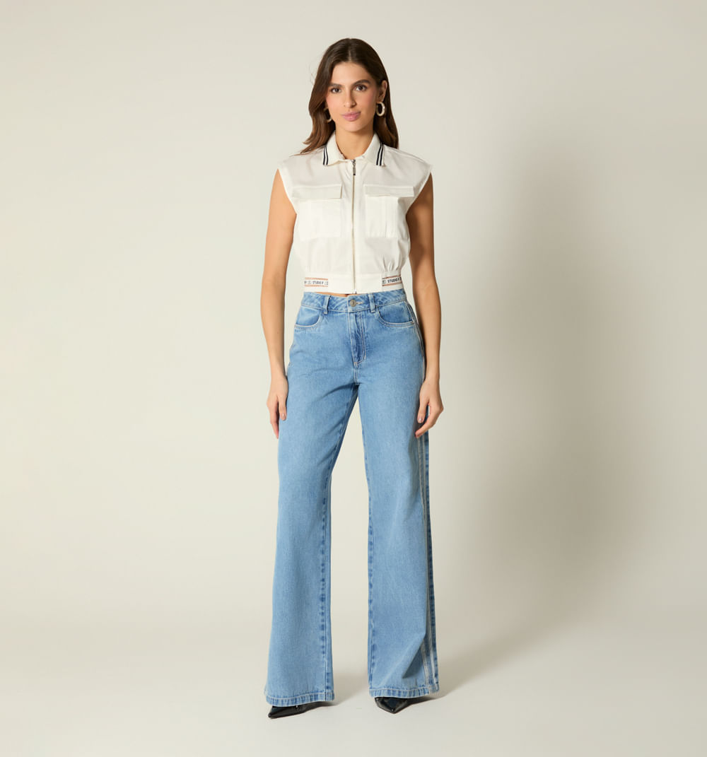 Blusa sisa con elastico en cintura