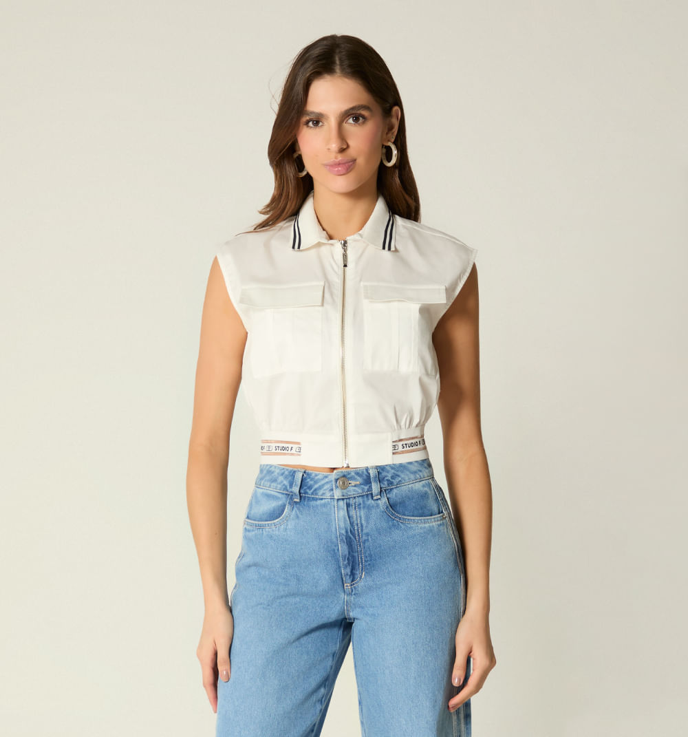 Blusa sisa con elastico en cintura