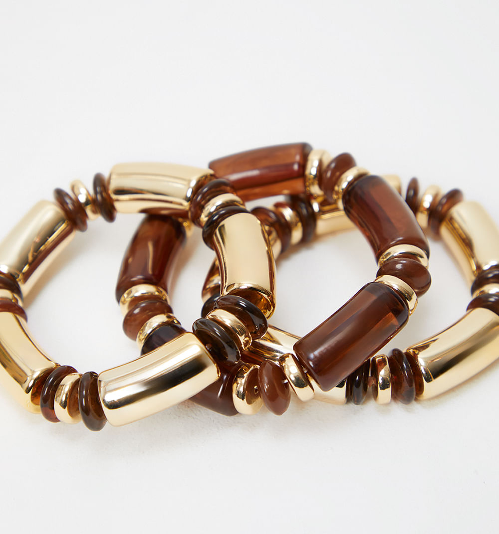 Pulsera resina set x3