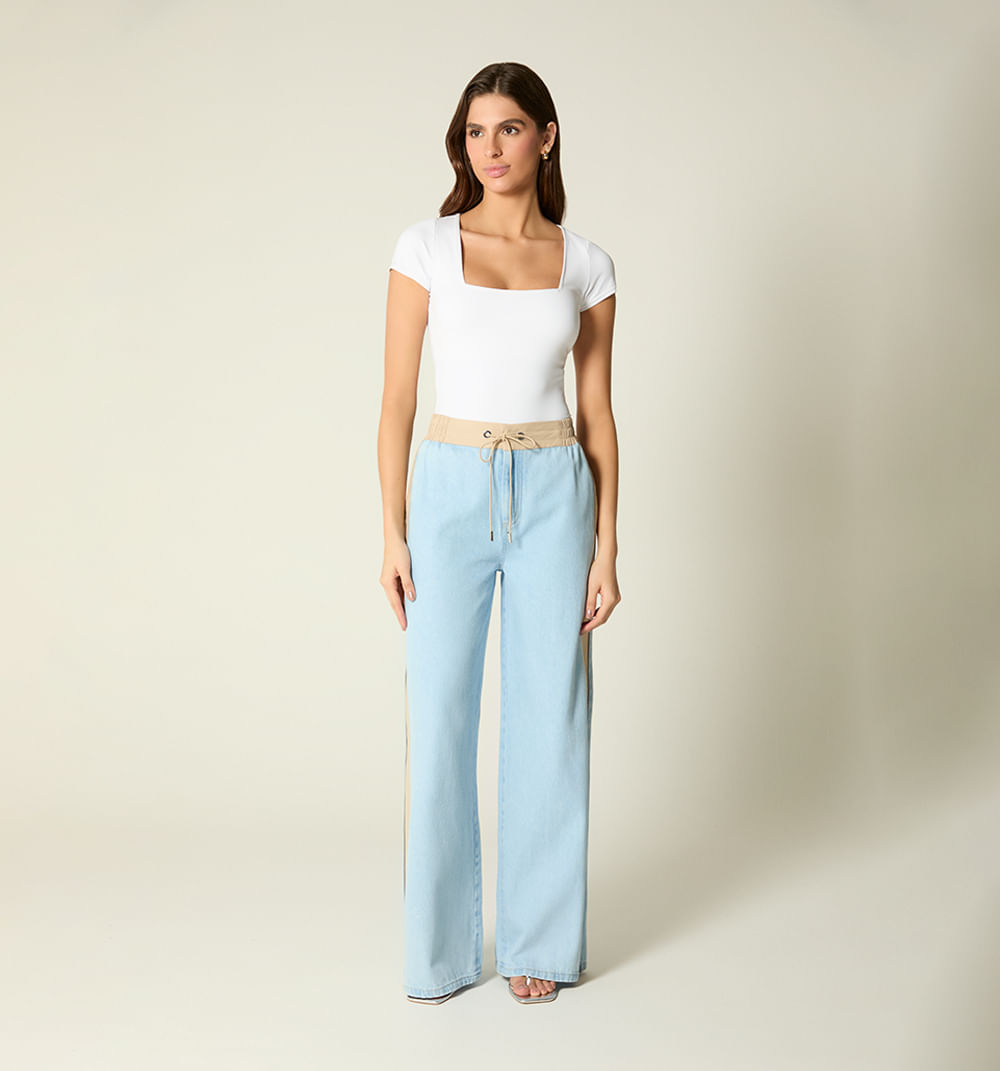 Jean palazo tiro alto cortes combinado