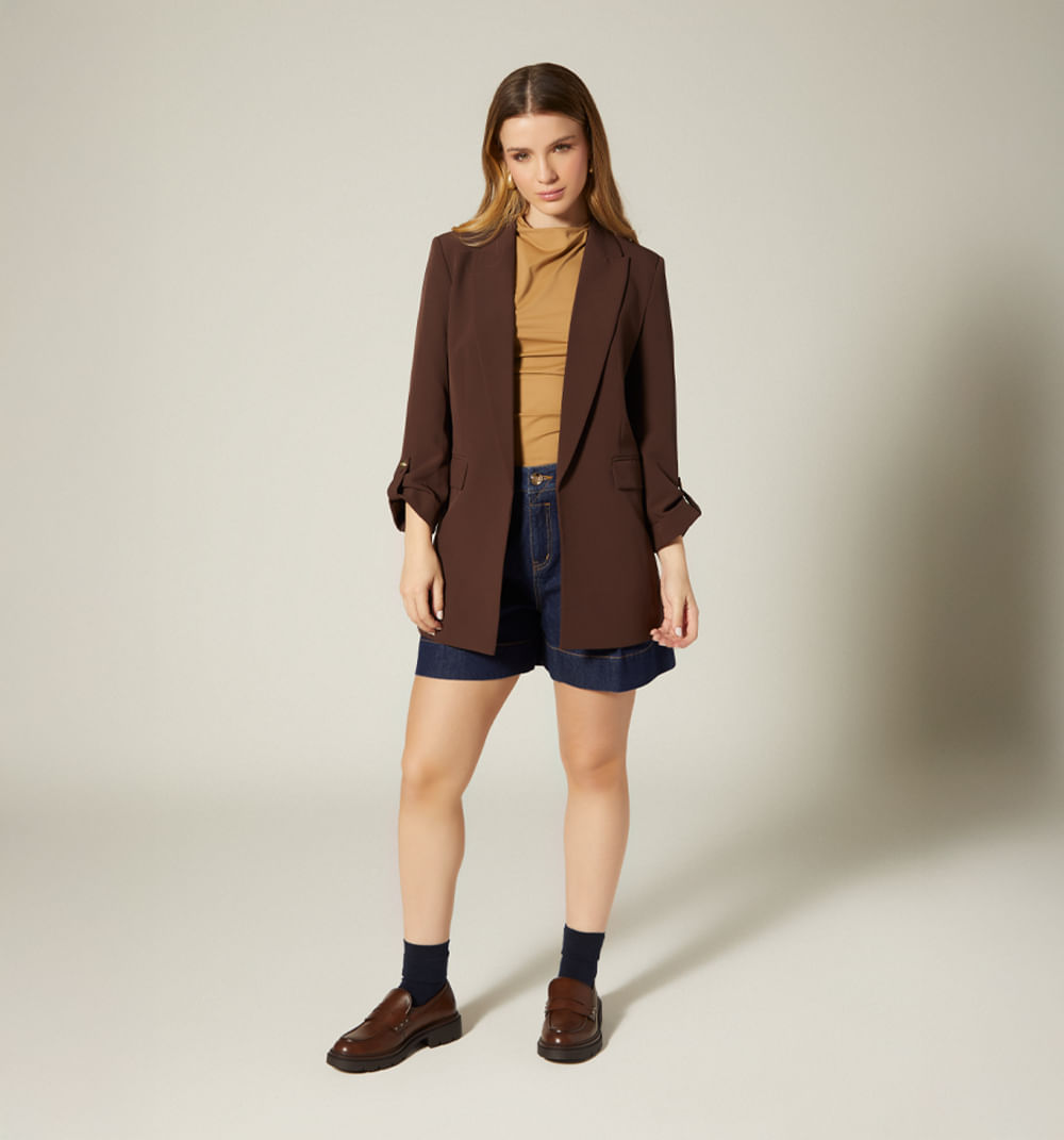 Blazer manga larga silueta over size