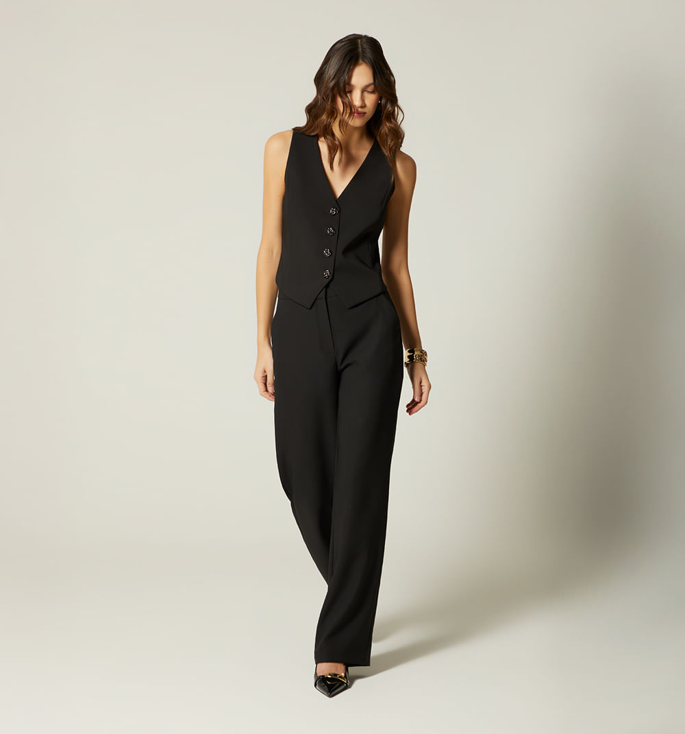 Pantalon recto tiro alto