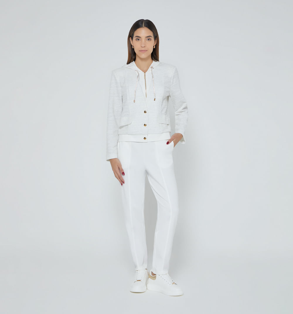 Chaqueta tweed deportiva con capucha