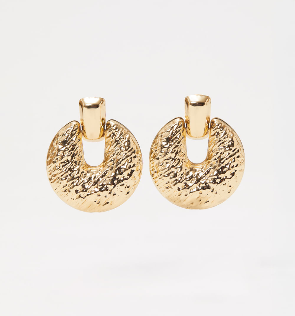 Aretes circulo martillado