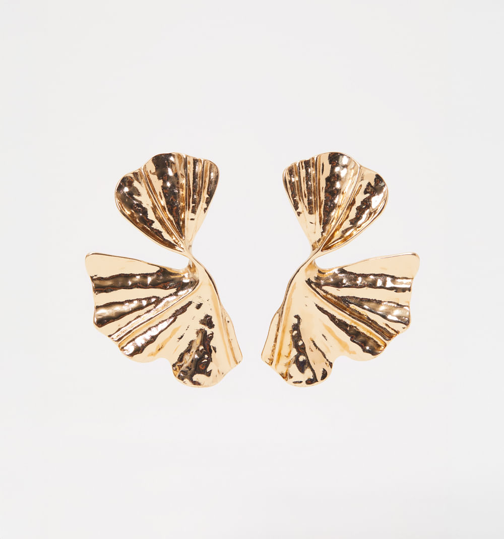 Aretes flor martillada