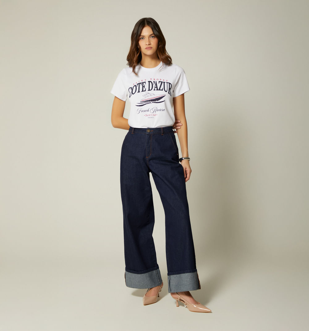 Camiseta estampado lentejuela