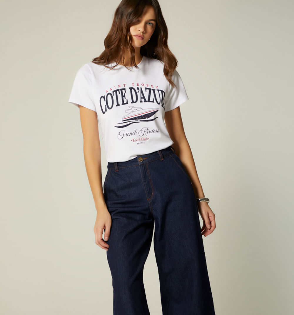 Camiseta estampado lentejuela